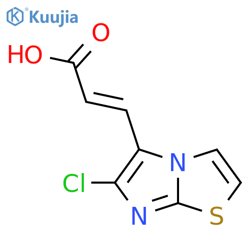 3-{6-Chloroimidazo2,1-b1,3thiazol-5-yl}prop-2-enoic Acid structure