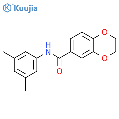 N-(3,5-dimethylphenyl)-2,3-dihydro-1,4-benzodioxine-6-carboxamide structure