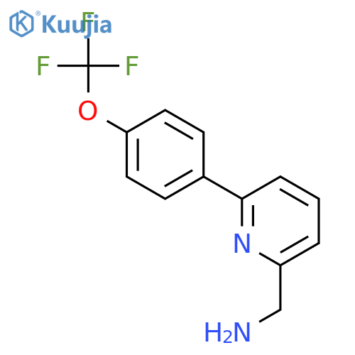 {6-4-(trifluoromethoxy)phenylpyridin-2-yl}methanamine structure
