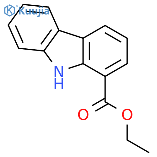9H-Carbazole-1-carboxylic acid, ethyl ester structure