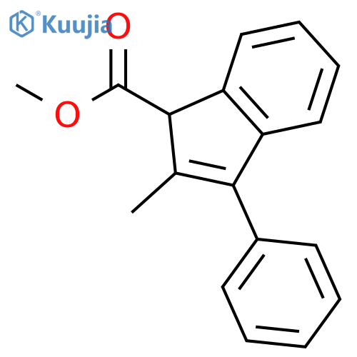 1H-INDENE-1-CARBOXYLIC ACID, 2-METHYL-3-PHENYL-, METHYL ESTER structure