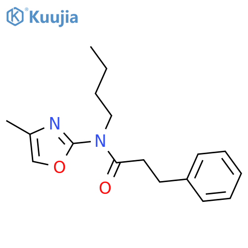 Benzenepropanamide, N-butyl-N-(4-methyl-2-oxazolyl)- structure