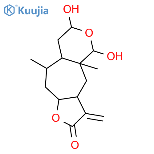 Furo[2',3':5,6]cyclohepta[1,2-c]pyran-2(3H)-one,decahydro-5,7-dihydroxy-4a,9-dimethyl-3-methylene- (9CI) structure