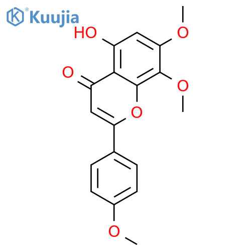 4H-1-Benzopyran-4-one,5-hydroxy-7,8-dimethoxy-2-(4-methoxyphenyl)- structure