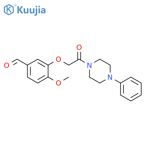 4-Methoxy-3-[2-oxo-2-(4-phenyl-1-piperazinyl)ethoxy]benzaldehyde structure