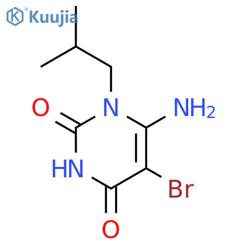 6-Amino-5-bromo-1-(2-methylpropyl)-1,2,3,4-tetrahydropyrimidine-2,4-dione structure