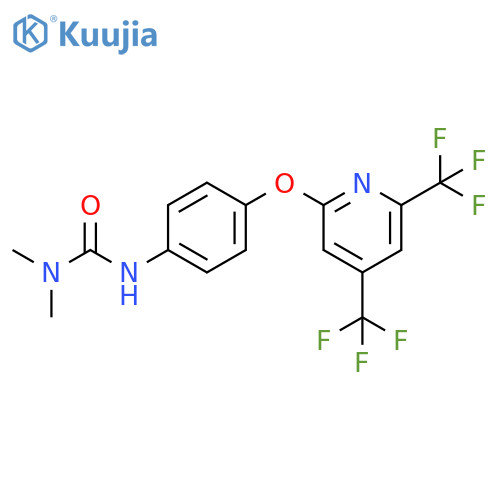 Urea,N'-[4-[[4,6-bis(trifluoromethyl)-2-pyridinyl]oxy]phenyl]-N,N-dimethyl- structure