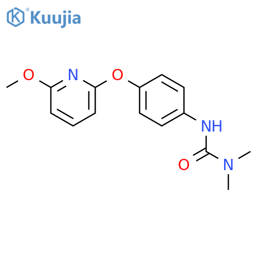 Urea, N'-[4-[(6-methoxy-2-pyridinyl)oxy]phenyl]-N,N-dimethyl- structure