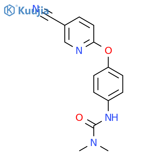 Urea, N'-[4-[(5-cyano-2-pyridinyl)oxy]phenyl]-N,N-dimethyl- structure