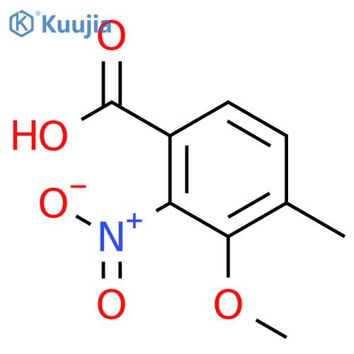 3-Methoxy-4-methyl-2-nitrobenzoic acid structure