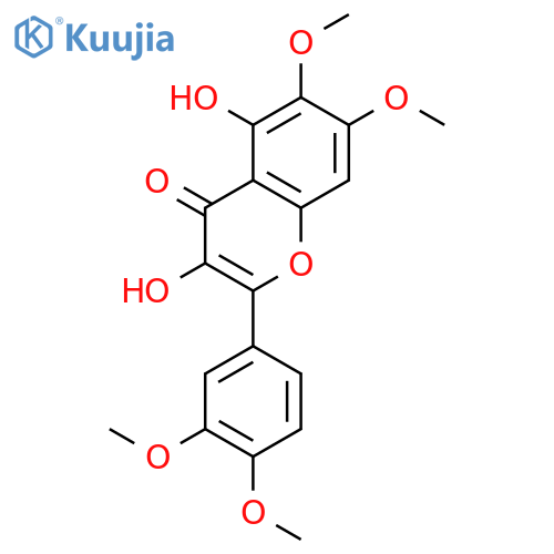 4H-1-Benzopyran-4-one,2-(3,4-dimethoxyphenyl)-3,5-dihydroxy-6,7-dimethoxy- structure
