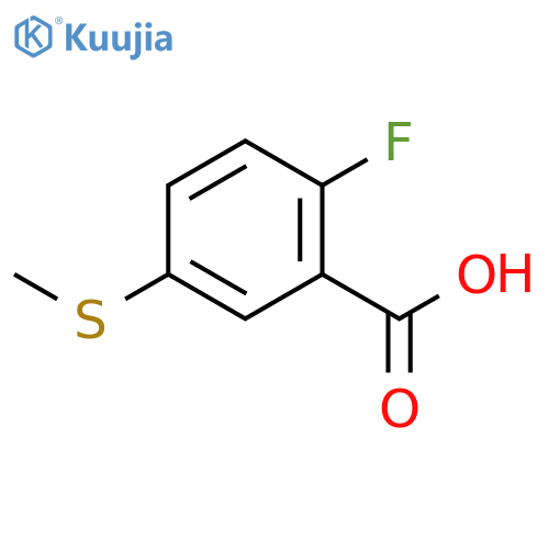 Benzoic acid,2-fluoro-5-(methylthio)- structure