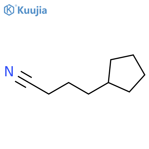 4-cyclopentylbutanenitrile structure