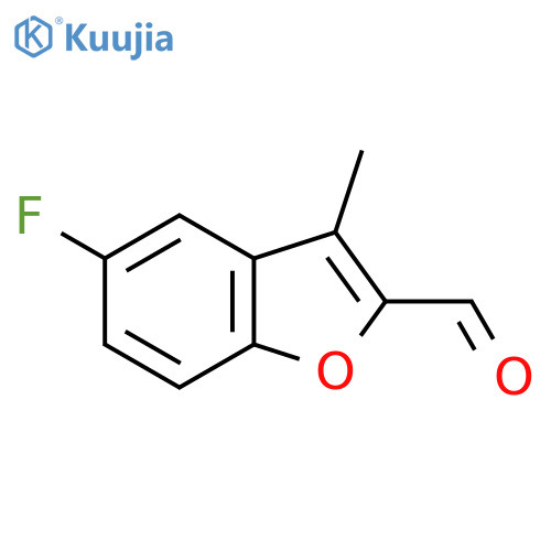 5-fluoro-3-methyl-1-benzofuran-2-carbaldehyde structure