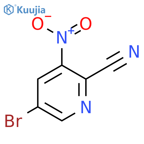 5-bromo-3-nitro-pyridine-2-carbonitrile structure