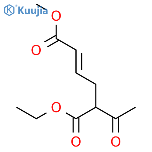 2-HEXENEDIOIC ACID, 5-ACETYL-, 6-ETHYL 1-METHYL ESTER, (2E)- structure
