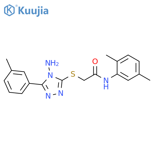 2-{4-amino-5-(3-methylphenyl)-4H-1,2,4-triazol-3-ylsulfanyl}-N-(2,5-dimethylphenyl)acetamide structure