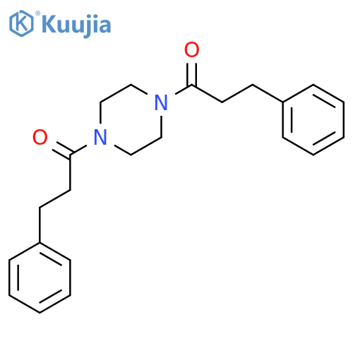 3-phenyl-1-[4-(3-phenylpropanoyl)piperazin-1-yl]propan-1-one structure