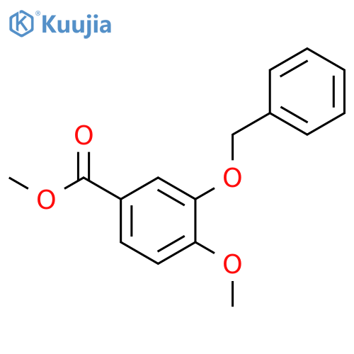 Benzoic acid, 4-methoxy-3-(phenylmethoxy)-, methyl ester structure