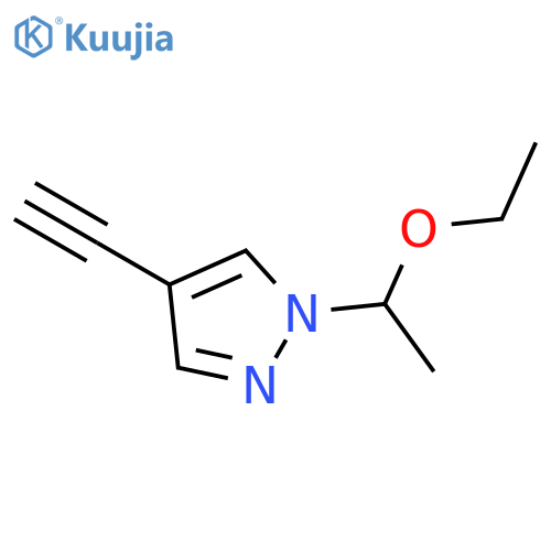 1H-PYRAZOLE, 1-(1-ETHOXYETHYL)-4-ETHYNYL- structure
