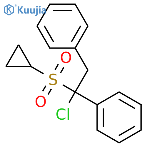 Benzene, 1,1'-[1-chloro-1-(cyclopropylsulfonyl)-1,2-ethanediyl]bis- structure