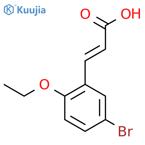 (2E)-3-(5-bromo-2-ethoxyphenyl)prop-2-enoic acid structure