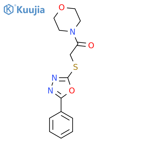 1-(morpholin-4-yl)-2-(5-phenyl-1,3,4-oxadiazol-2-yl)sulfanylethan-1-one structure