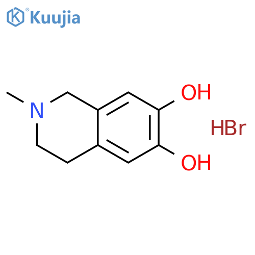 2-methyl-3,4-dihydro-1h-isoquinoline-6,7-diol;hydrobromide structure