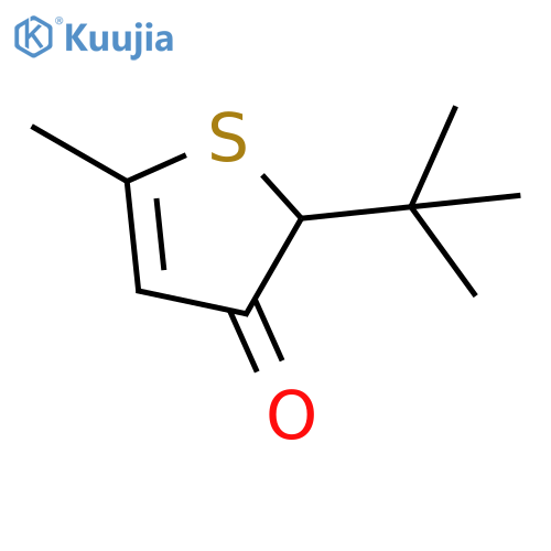 2-tert-butyl-5-methylthiophen-3(2H)-one structure