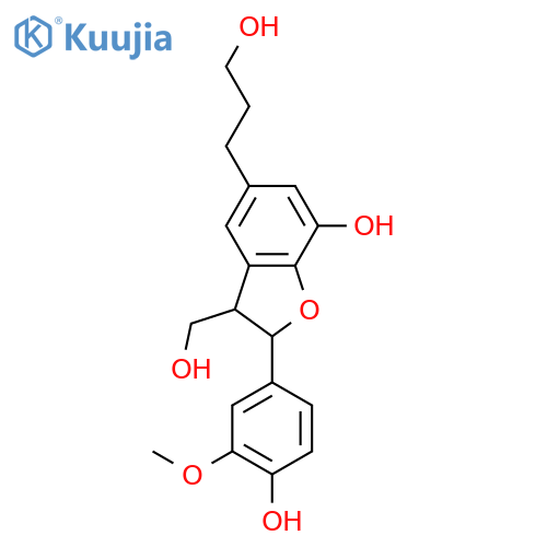 2-(4-hydroxy-3-methoxyphenyl)-3-(hydroxymethyl)-5-(3-hydroxypropyl)-2,3-dihydro-1-benzofuran-7-ol structure