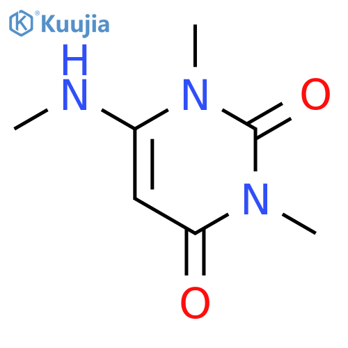 1,3-dimethyl-6-(methylamino)-1,2,3,4-tetrahydropyrimidine-2,4-dione structure