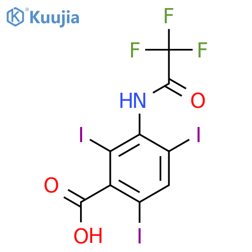 2,4,6-Triiodo-3-(trifluoroacetamido)benzoic acid structure