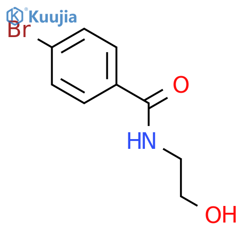 4-Bromo-n-(2-hydroxyethyl)benzenecarboxamide structure