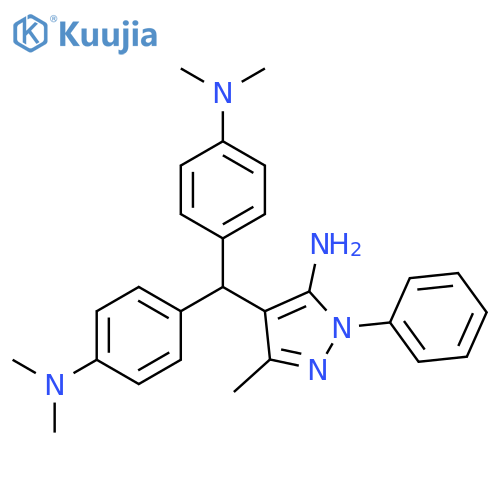 1H-Pyrazol-5-amine,4-[bis[4-(dimethylamino)phenyl]methyl]-3-methyl-1-phenyl- structure