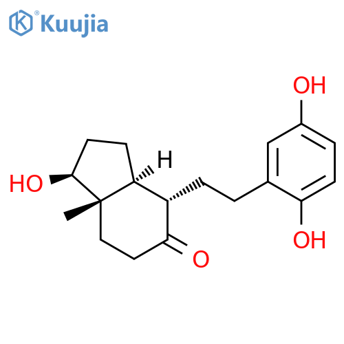 1S-(1a,3ab,4b,7aa)-4-2-(2,5-Dihydroxyphenyl)ethyloctahydro-1-hydroxy-7a-methyl-5H-inden-5-one structure