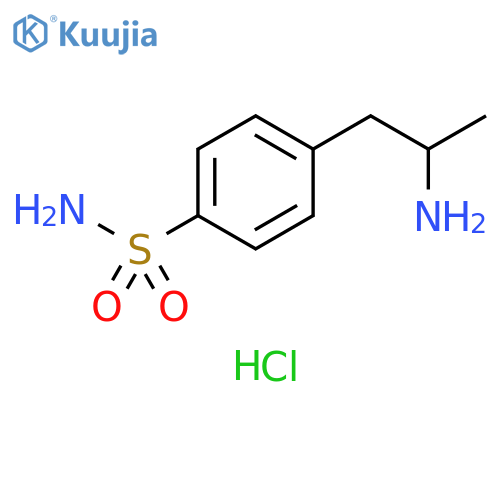 Benzenesulfonamide, 4-(2-aminopropyl)-, hydrochloride (1:1) structure