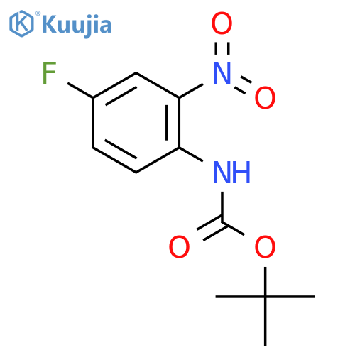 tert-butyl 4-fluoro-2-nitrophenylcarbamate structure