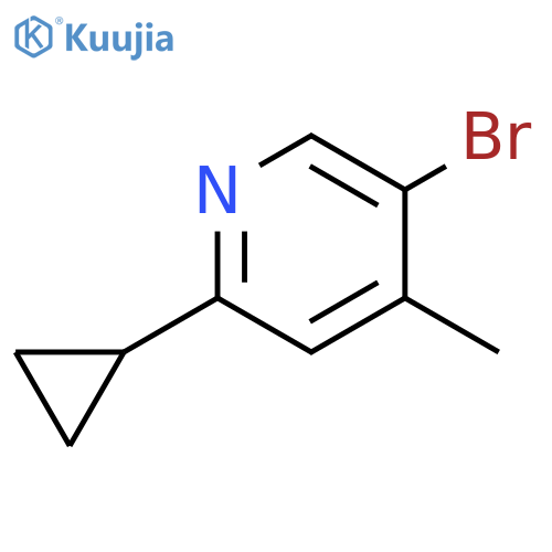5-bromo-2-cyclopropyl-4-methylpyridine structure