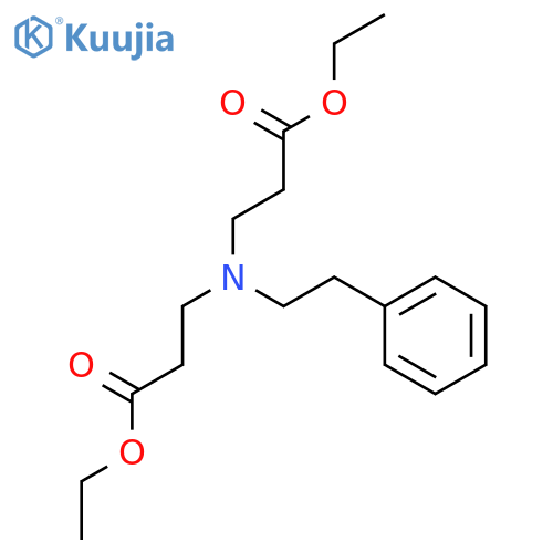 b-Alanine,N-(3-ethoxy-3-oxopropyl)-N-(2-phenylethyl)-, ethyl ester structure