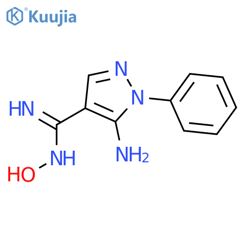 (Z)-5-amino-N'-hydroxy-1-phenyl-1H-pyrazole-4-carboximidamide structure