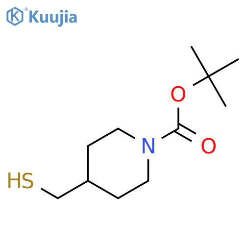 tert-butyl 4-(sulfanylmethyl)piperidine-1-carboxylate structure
