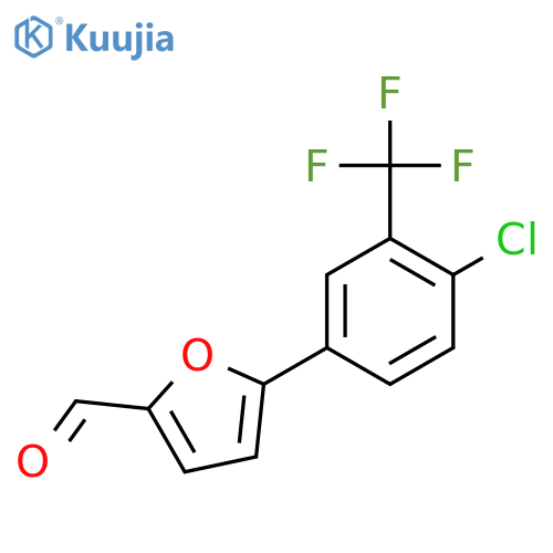 5-[4-chloro-3-(trifluoromethyl)phenyl]furan-2-carbaldehyde structure