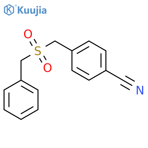 Benzonitrile, 4-[[(phenylmethyl)sulfonyl]methyl]- structure