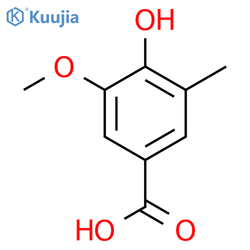 4-Hydroxy-3-methoxy-5-methylbenzoic acid structure