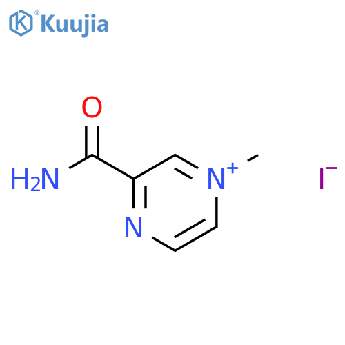 Pyrazinium,3-(aminocarbonyl)-1-methyl-, iodide (1:1) structure