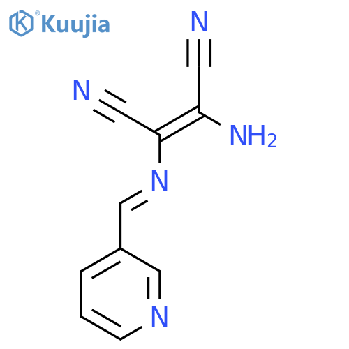 (2Z)-2-amino-3-[(E)-[(pyridin-3-yl)methylidene]amino]but-2-enedinitrile structure
