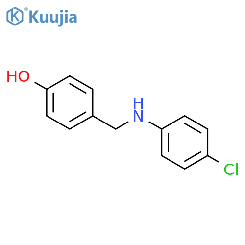 Phenol, 4-[[(4-chlorophenyl)amino]methyl]- structure