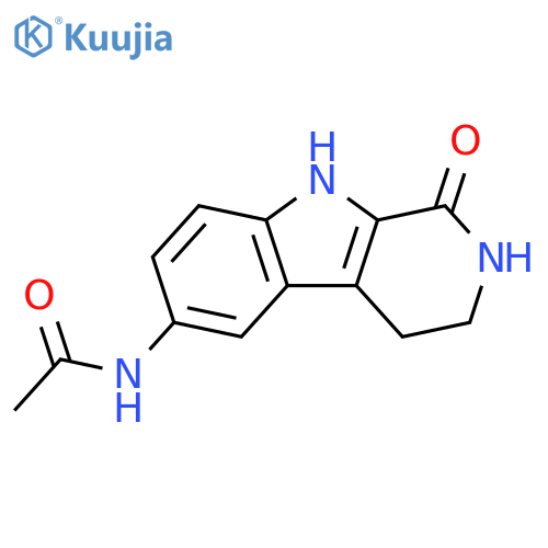 Acetamide, N-(2,3,4,9-tetrahydro-1-oxo-1H-pyrido[3,4-b]indol-6-yl)- structure
