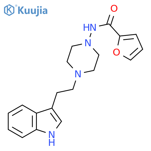2-Furancarboxamide, N-[4-[2-(1H-indol-3-yl)ethyl]-1-piperazinyl]- structure