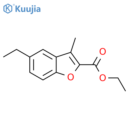5-Ethyl-3-methyl-benzofuran-2-carboxylic acid ethyl ester structure